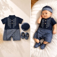 Wholesale Order Min 4 Pcs Muslim Clothes Peci Set for Baby Boys Cool Children's Eid Aqiqah Shorbanko