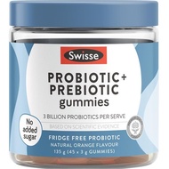 Swisse Adults Probiotic &amp; Prebiotic Gummies 45 Pack/Adult Probiotic/Vegan Probiotic Prebiotics
