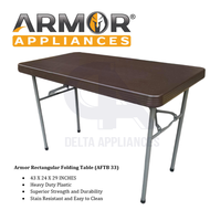 Armor Rectangular Lifetime Folding Table (Brown)