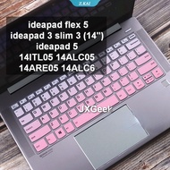 Keyboard Cover for Lenovo IdeaPad Flex 5 Flex 5i Ideapad 3 Slim 3 Slim 5i 14ALC05 14ARE05 14ITL05 14ITL6 14ALC6 V14 thinkbook 14 14s G2 14 Inch Clear Keyboard Protector [ZK]