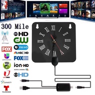 tamymy 300 Miles Indoor Digital TV Antenna Alarm Clock Style with Signal Amplifier Booster HDTV Antenna