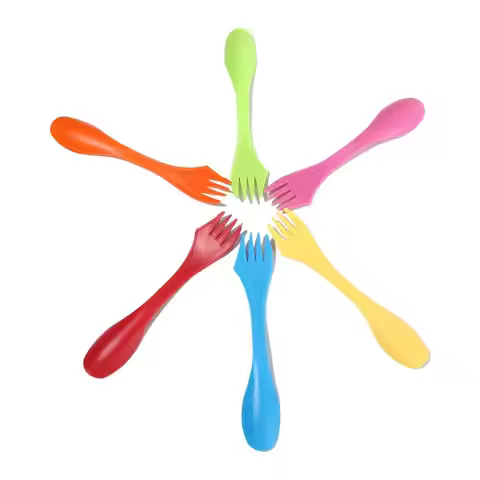 Environment Protection Flatware Western Food Spoon Can Opener Soup Spoon Plastic Spoon Spork Bottle 