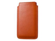 日本製Ax2G Premium Leather Case for Sony Xperia Z C6602 匠製手工頂級 軟皮套 真皮收納套 橘色