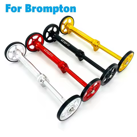 Litepro Easywheel & Extension Rod For Brompton Folding Bike Rear Cargo Rack Bearing Easy Wheel Teles