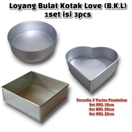 Sponge Cake Pans Round Shape, Square,Love (BKL)/Birthday Cake Pans 1set 3 Kinds Of Pans/oven Pans