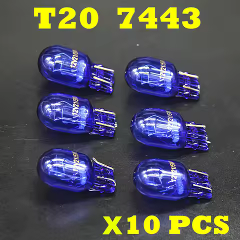580 7443 W21/5W XENON T20 Natural Blue Glass 12V 21/5W W3x16q Double Filament Super White Car Bulb