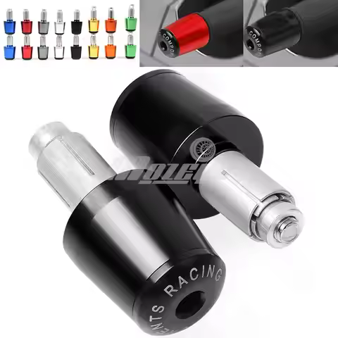 7/8"22MM Universal Motorcycle Handlebar Grips Handles Ends Cap Plug For Piaggoi Beverly eu3 ie rst 1