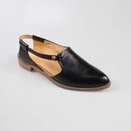 尖頭側簍空鞋女鞋/黑色/615C楦