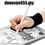 DONOVAN Two Finger Glove Anti-fouling For Artist Art Supplies Black Blue Grey Pink Anti-Scratch Pain