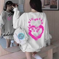 Sweater Lengan Panjang Retro Love Ink Baju Atasan Wanita Unisex Korean Style Streetwear Dewasa Bisa 