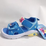 特賣會 Pinkfong碰碰狐 BABYSHARK 鯊魚寶寶電燈運動涼鞋(台灣製造) 06516-藍 超低價特賣200元