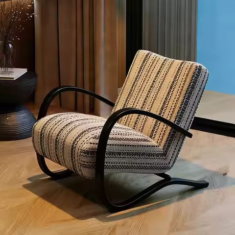 Medieval retro homestay cafe lounge chair armchair lazy high-end creative single sofa chair lounge c