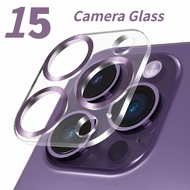 Camera Lens Protector For iPhone 15 pro max 14 Pro Max 13 Pro Max 12 Pro Max 11 Pro Max 14 Plus 13 12 Mini Camera Metal Ring Full Cover Tempere Glass Protector Film