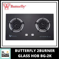 BUTTERFLY BG-2K 2 BURNER GLASS HOB