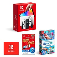  Nintendo Switch (OLED model) Joy-Con(L)/(R) White + [Nintendo licensed product] Nintendo Switch (OLED model) Exclusive OLED protective film multifunction + Nintendo Switch Sports -Switch ([Amazon.co.jp only] Nintendo Switch logo design