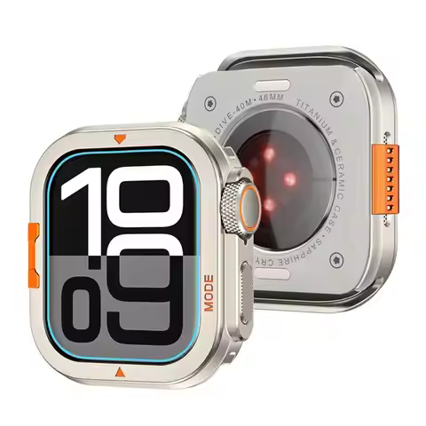 QWE-Metal Case For Watch Series 10 46Mm Protector Case Turn Bumper Cover With Back Shell For Iwatch