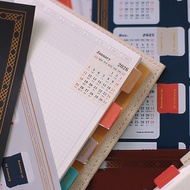 2026-2027 Year Calendar Stickers Vintage Notebook Planner Index Stickers Monthly Planner Bookmarks