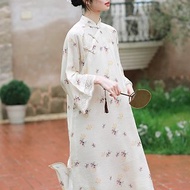後庭花 新中式復古改良旗袍 優雅連身裙