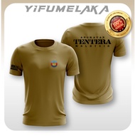 BAJU ATM2023 TSHIRT TENTERA T SHIRT MALAYSIA DARAT MICROFIBER ROUND NECK KHAKI