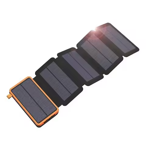 20000mAh Solar Power Bank External Battery Pack Folding Solar Panel Powerbank Double USB Charger Pho