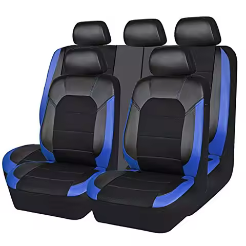 9-pcs/Set Car Seat Cover Universal PU Leather Car Seat Cushion Front Rear Seat Full Protection Seat 
