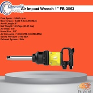 Firebird FB-3863 Air Impact 1 Inch Tire Bolt Remover/ 1" 3.458 Nm