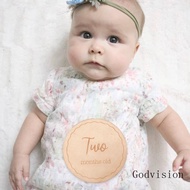 BB Monthly card Baby Birth Announcement card Baby Milestones Card Printed Milestones Circle Disc Mon