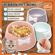 CATTO Ribbon Pet Plastic Bowl Ribbon Big Bowl Pet Bowl Cat Bowl Dog Bowl Colourful Bowl Butterfly Pe