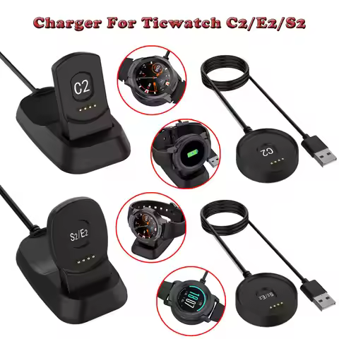 USB Charging Cable For Ticwatch C2 LTE Smart Watch Charging For Ticwatch E2 S2 Line Charger Magnetic