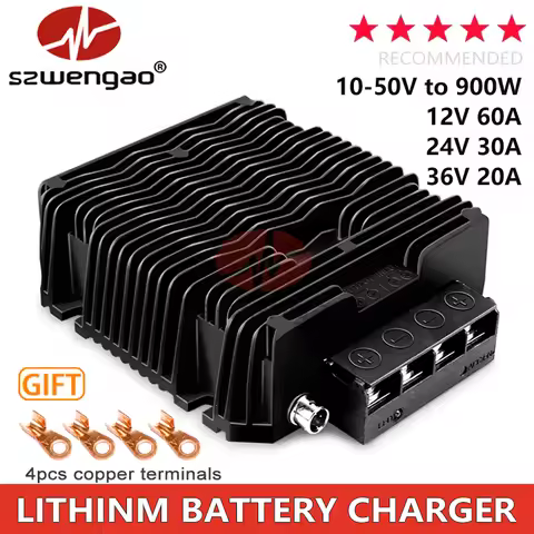 Bidirectional Battery Charger 900W DC DC 10-50V to 14.6V 60A / 29.2V 30A / 43.8V 20A Marine Waterpro
