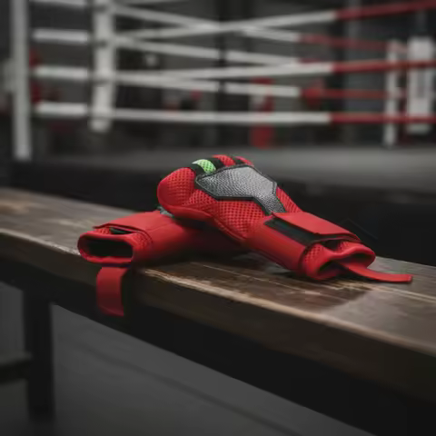 Open-Finger Glove Protective Glove with Wrist Wrap Training Gloves Adjustable Sportswear Breathable 