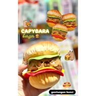 GANTUNGAN CAPYBARA BURGER DOLL KEYCHAIN AW KEYCHAIN 0603220