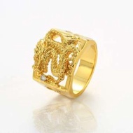 Cincin Naga Emas 24K / Cincin Pria Motif Naga Emas Mewah Elegan /