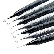 【SALES】 1Pc Mechanical Pencil 0.3/0.5/0.7/2.0mm Low Center of Gravity Metal Drawing Special Pencil Office School Writing Art Supplies