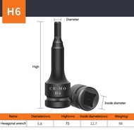 H5 - H14 1/2" DR. Impact Hex Bit Hex Drive Bit Impact Hex Bit Impact Hex Key Socket Allen Key Box Sp