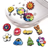 Street Wear Bieber drew Series Shoe Buckle Korean Hole crocs Flower DIY Detachable Decoration Access