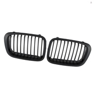 2pcs Grill Depan Warna Hitam Matte Untuk Bmw E46 3 Series 4 Pintu