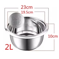 Rice Cooke Inner pot Replacement Accessories 2L High Quality 304 stainless steel rice cooker inner containerPot