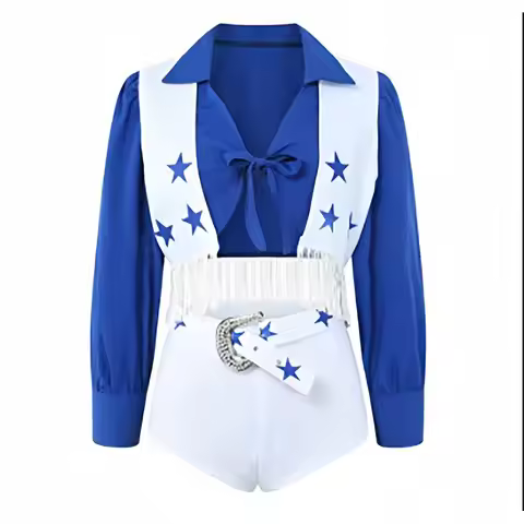 CySexy Dallas Cowboys Cheerleader Costume Adult Kid Cheerleading Sports Meeting Uniform Football Che