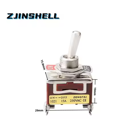 on off switch Miniature On Off Small SPST Toggle Switch Heavy Duty with Waterproof Cover 12V 6 A/250