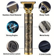 Professional Hair Clipper, Men's Wireless USB Rechargeable Hair Clipper Electric Hair Clipper, Birth
