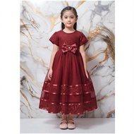 MERAH Christmas Teenage Dress Red Children's Dress Christmas Children's Dress 2026 Beautiful Childre