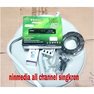 NINMEDIA VENUS PARABOLA SOLID 60 CM + RECEIVER YARIS MPEG4