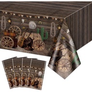 4 Pek Alas Meja Barat - Penutup Meja Hari Jadi Bertema Wild West, Set Alas Meja Tema Saloon Yeehaw u