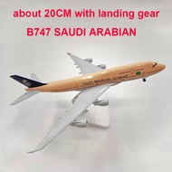 2023Diecast kim loại hợp kim 20cm 1:400 quy mô A350 xwb B747 B777 saudi klm hãng hàng không máy bay