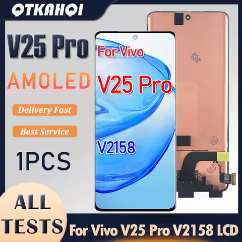 6.56 inch AMOLED LCD For Vivo V25 Pro V2158 LCD Display Touch Screen Digitizer Assembly For Vivo V25