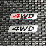 4WD car decoration stamp - 3D 4wd embossed letters