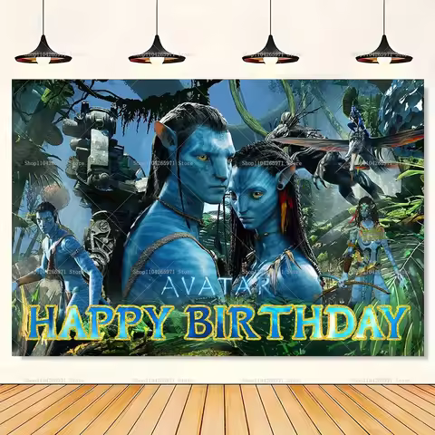 Avatar Na'vi Character Backdrop Pandora Fantasy World Kids Birthday Party Decor Baby Shower Backgrou