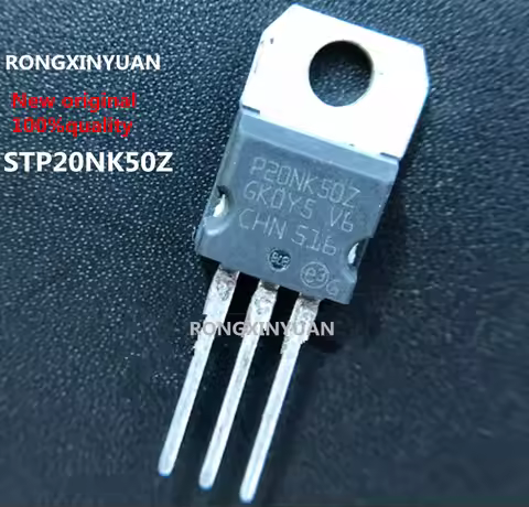 10pcs New Original STP20NK50Z P20NK50Z 20A 500V Field-Effect Transistor