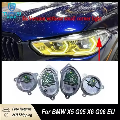 Yellow DRL LED Modules Full Laser Headlight For 2020 2021 2022 BMW X5 G05 X6 G06 40ix 50ix SUV Dayli